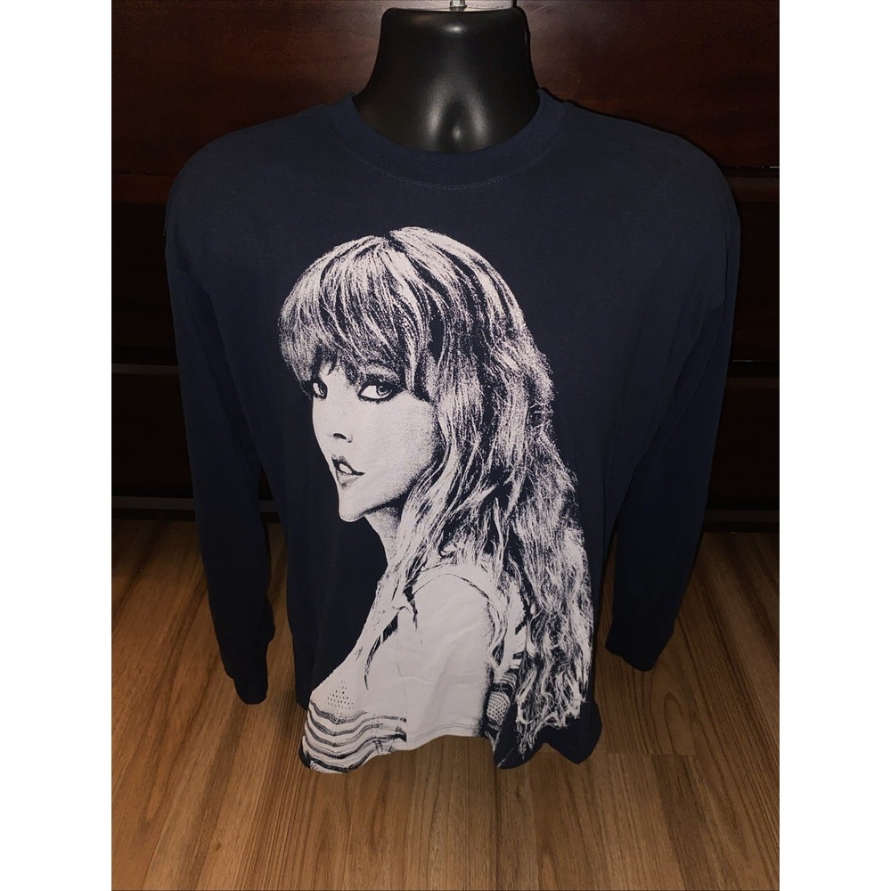 Taylor Swift The Eras Tour Midnight Blue Long Sleeve Tee Size Small